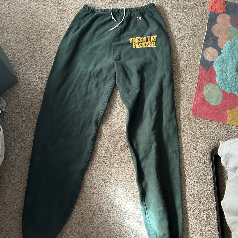 Packers Green Bay Go Pack Champion Forest Green Fleece Pants